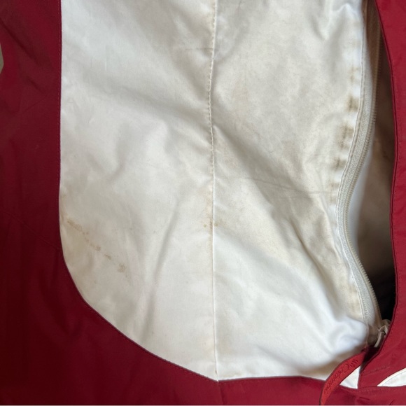 Columbia Sportwear Company Medium Red White Winter Coat Jacket Detachable Hood - Picture 10 of 16